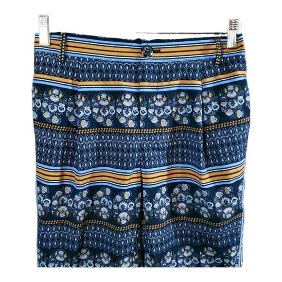 Elevenses Anthropologie Aralia Printed Knotted Cuff Cropped Pants Women's S - Picture 3 of 7